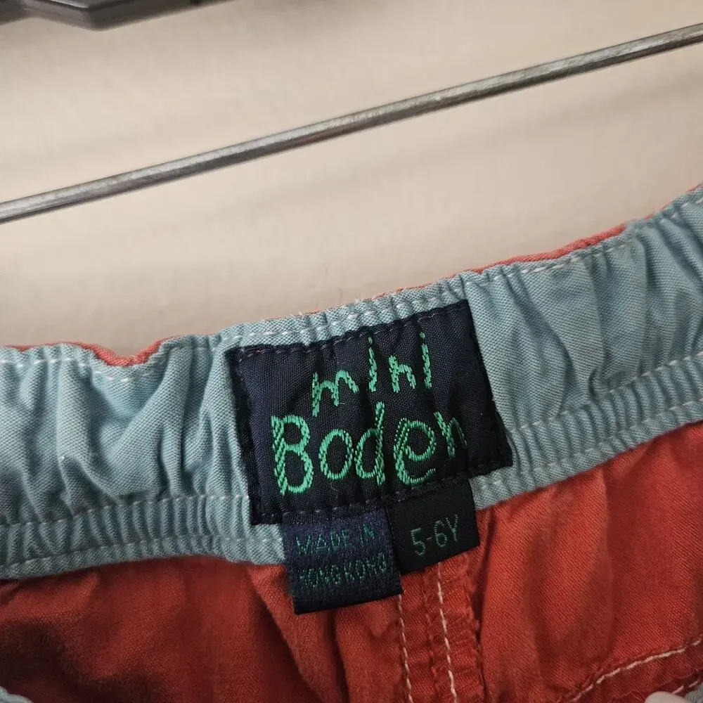 Boys Mini Boden Pull On Pants Lot size 5-6 Y Red